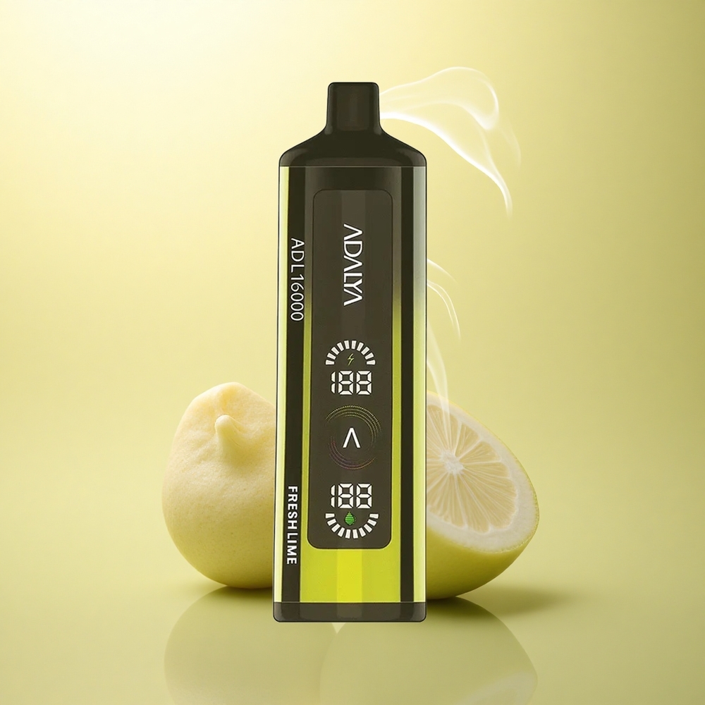 Adalya ADL 16000 PRO Puffs Φρέσκο Λαϊμ με Ψηφιακή Οθόνη και Smart Mesh Coil