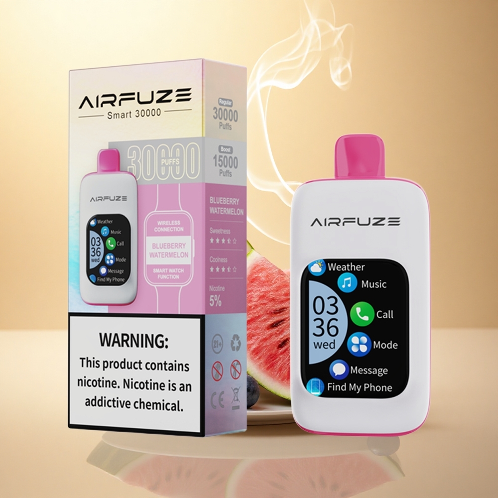 AirFuze Smart 30000 Puffs Μπλε Βατόμουρο Καρπούζι 900mAh 5% Type-C