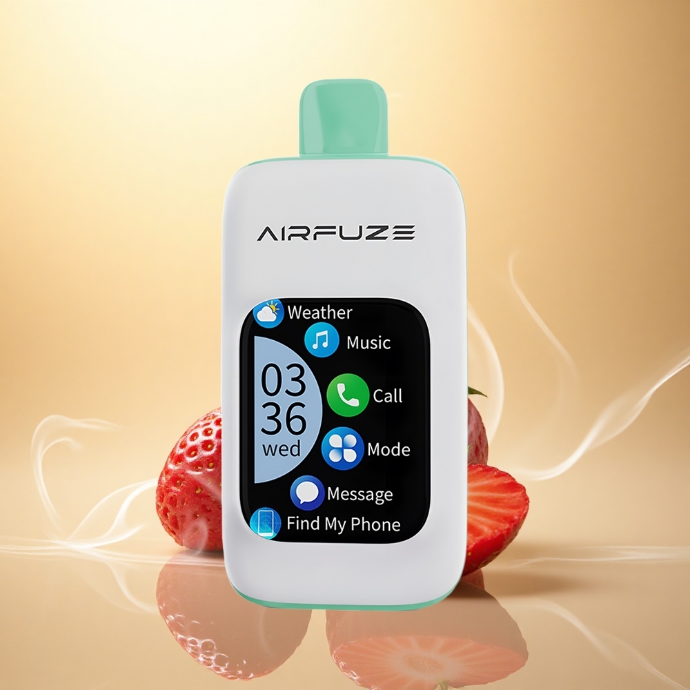 AirFuze Smart 30000 Puffs Φράουλα Καλοκαιρινή με Οθόνη Αφής και Τύπος-C