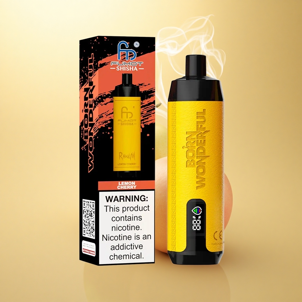 RandM Fumot Shisha 10000 Puffs Λεμονόκερασο Μετάλλο (0.6Ω, 18ml, 850mAh)