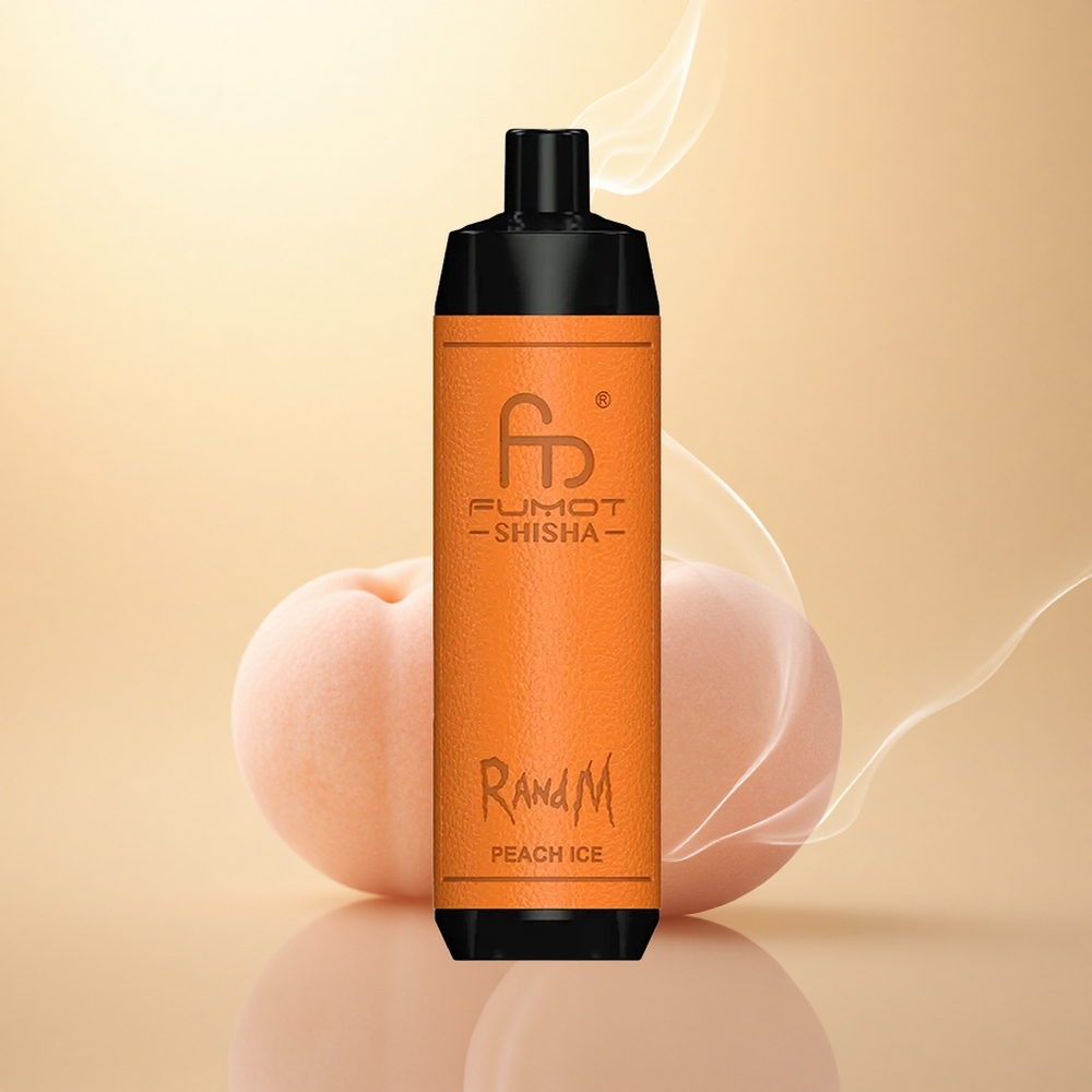RandM Fumot Shisha 10000 Puffs Ροδάκινο Πάγο 18ml 850mAh 0.6Ω
