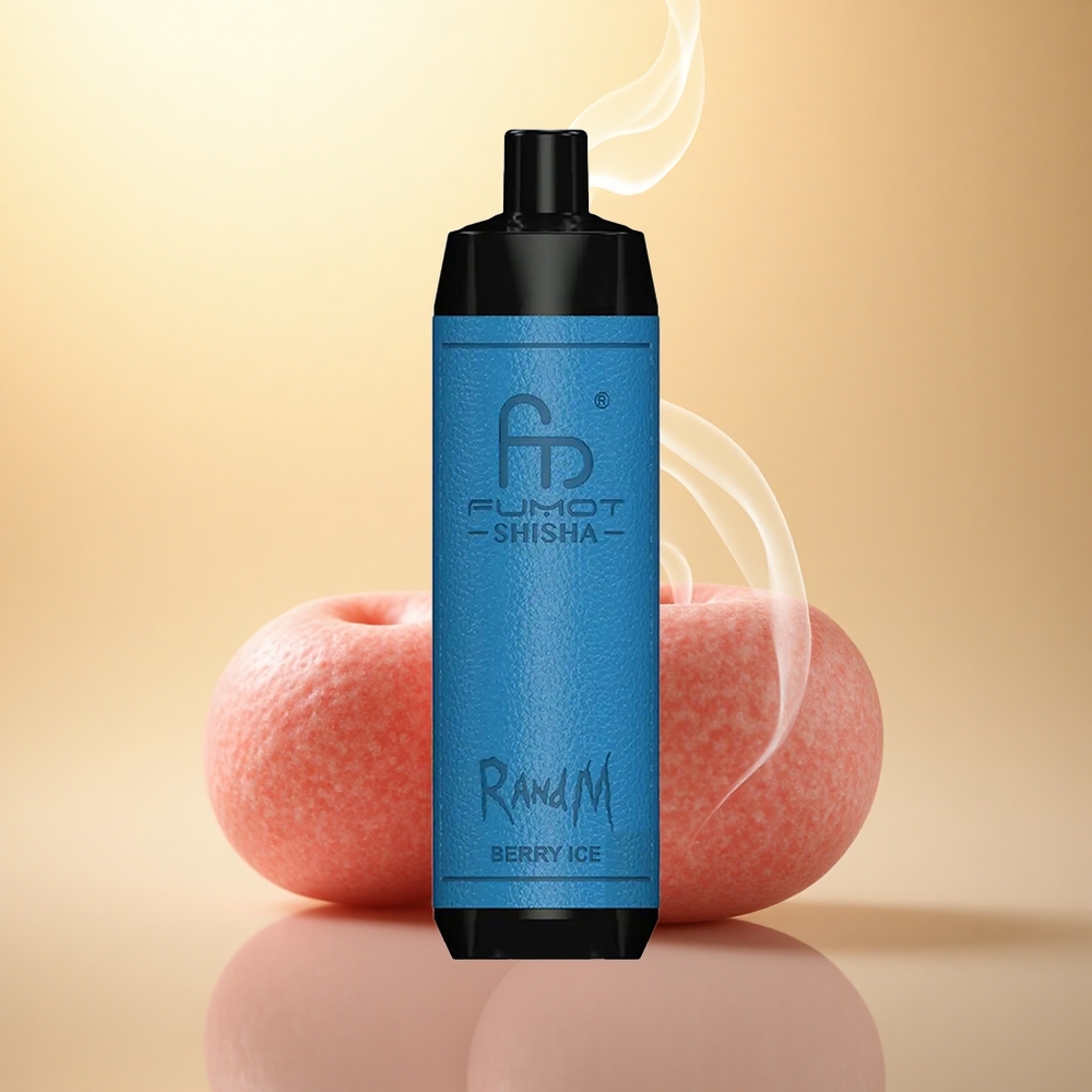 RandM Fumot Shisha 10000 Puffs Μούρο Πάγος LED 850 mAh 0.6ohm