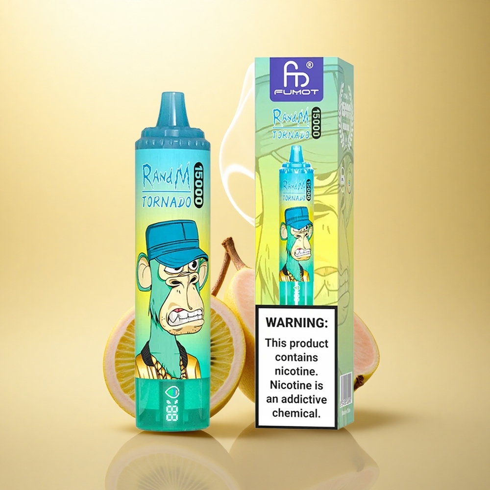 RandM Fumot Tornado 15000 Puffs Κίβη Φρούτο του Πάθους Γκουάβα 0.9 Ωμ