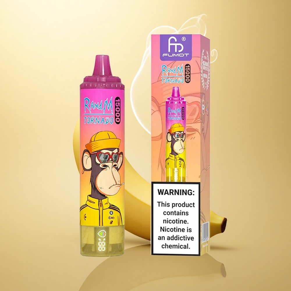 RandM Fumot Tornado 15000 Puffs Μπανάνα Πάγος με 25ml & 0.9Ω Πλέγμα