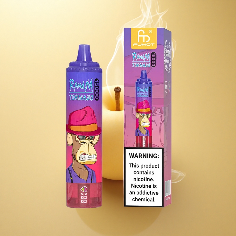 RandM Fumot Tornado 15000 Puffs Χαρούμη Μήλο 25ml 0.9Ω Mesh