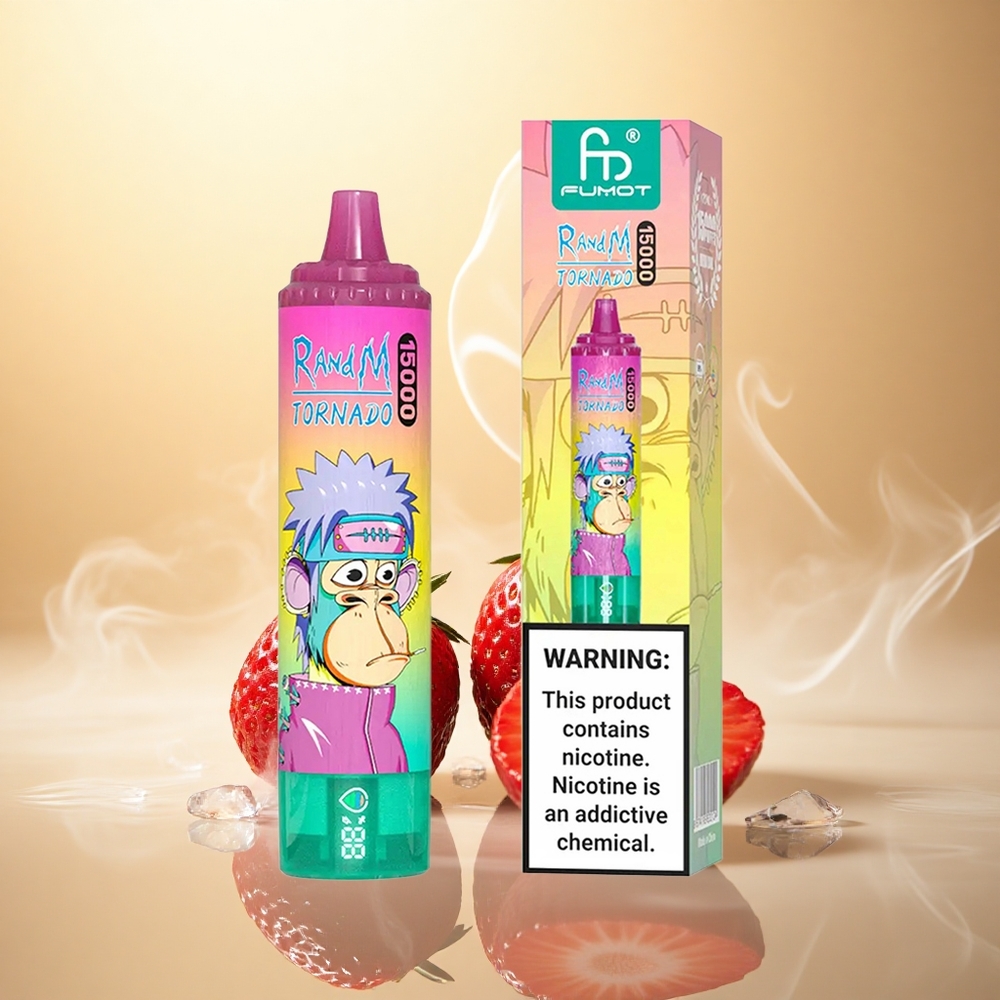 RandM Fumot Tornado 15000 Puffs Φράουλα Πάγος 25ml 0.9Ω Mesh