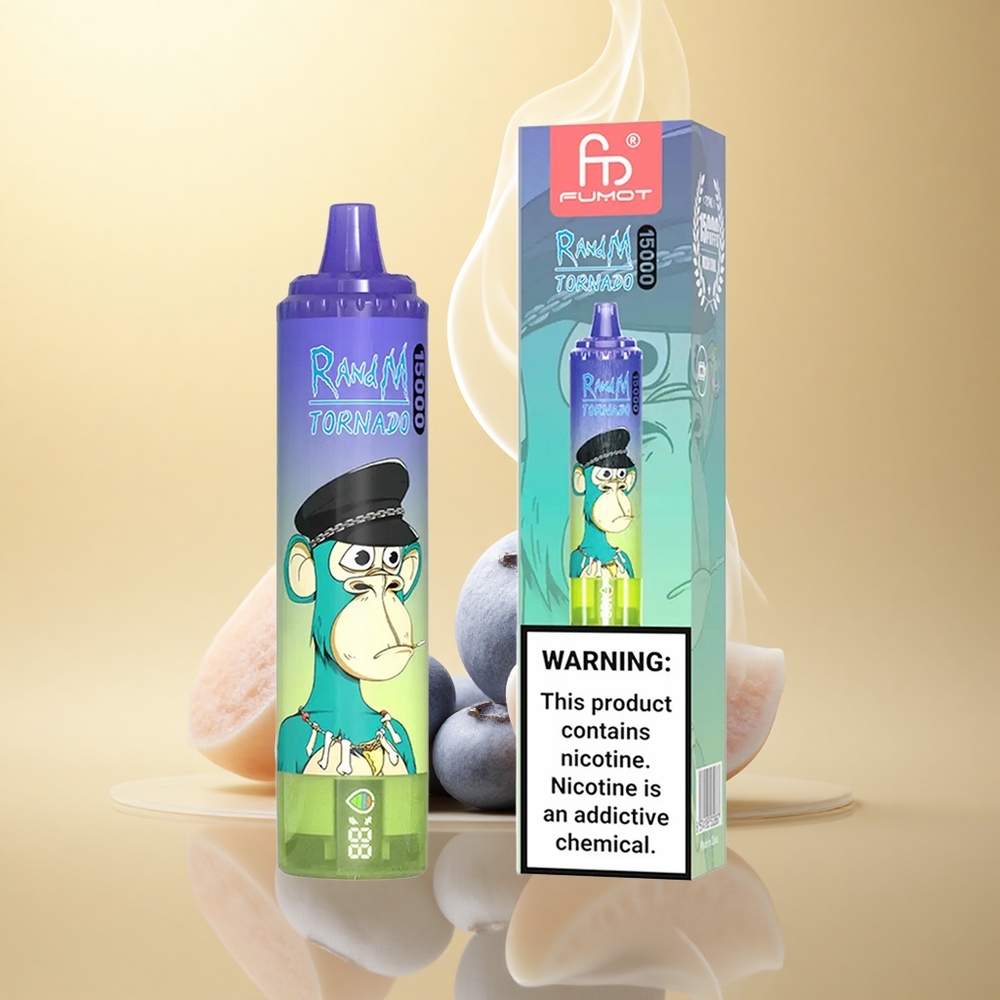 RandM Fumot Tornado 15000 Puffs Μυρτιά Φυσαλίδα 25ml 850mAh 0.9Ω