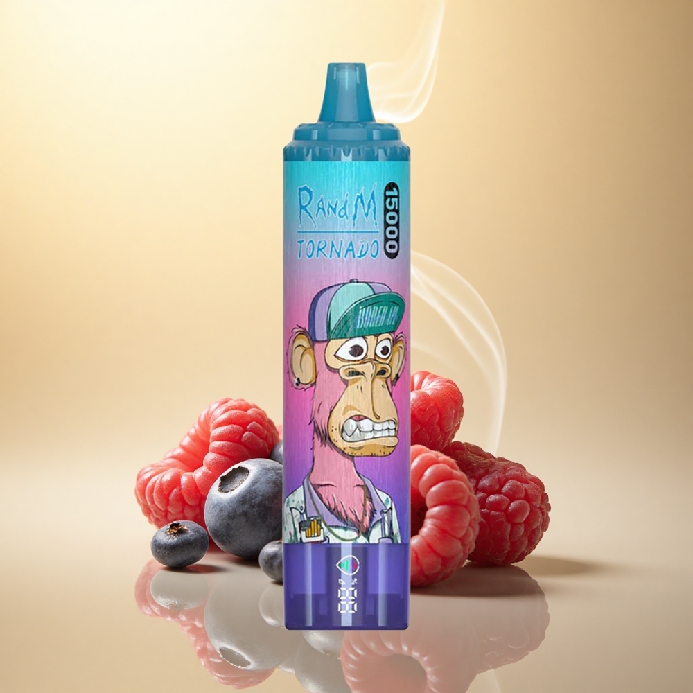 RandM Fumot Tornado 15000 Puffs Μπλε Βατόμουρο Κόκκινο Βατόμουρο με 25ml και 850mAh
