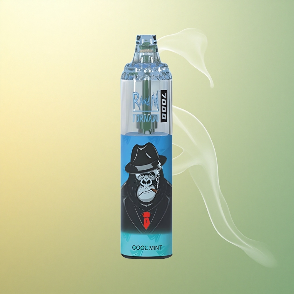 RandM Fumot Tornado 7000 Puffs Ψυχρό Δυόσμο με Πλέγμα και Ρυθμιζόμενη Ροή