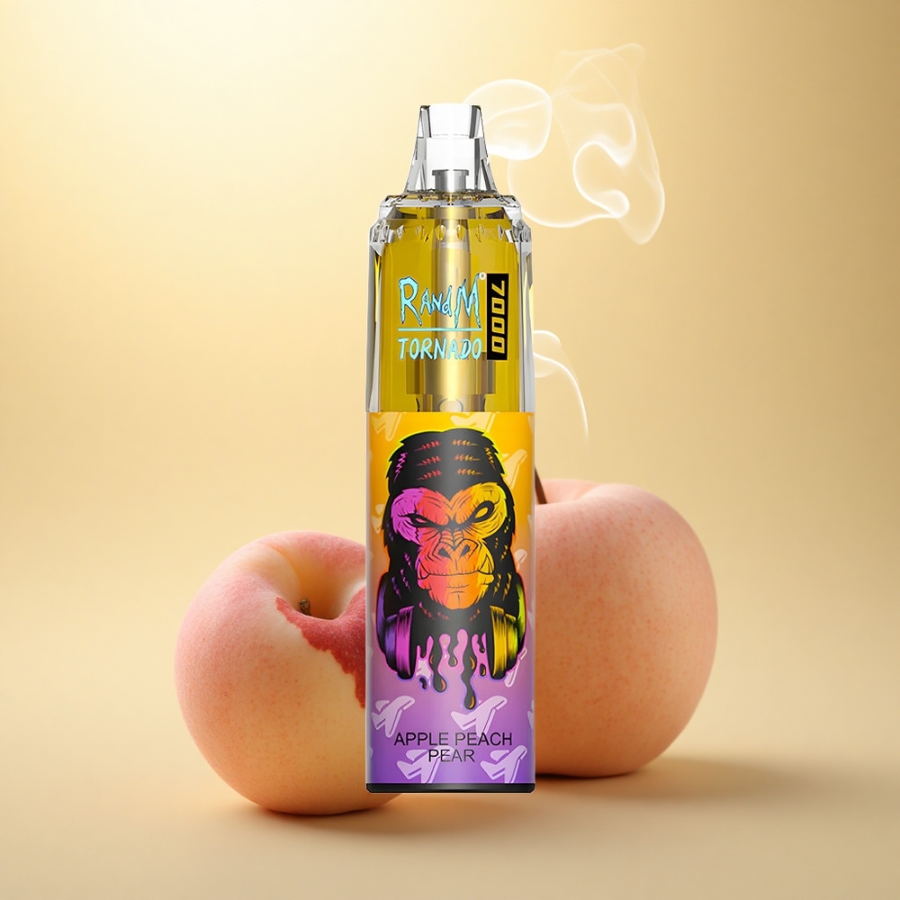 RandM Fumot Tornado 7000 Puffs Μήλο Ροδάκινο Αχλάδι Μετάξι Σπειράμα