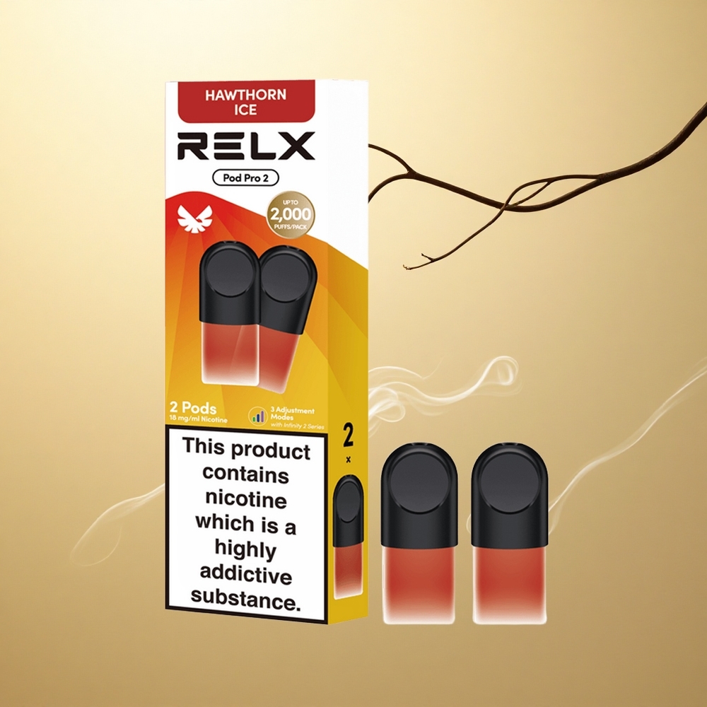 Relx Pod Pro 2 Vape Device Κρύο Κράταιγο 18mg/ml με 1.9ml και 3 Ρυθμίσεις Τάσης