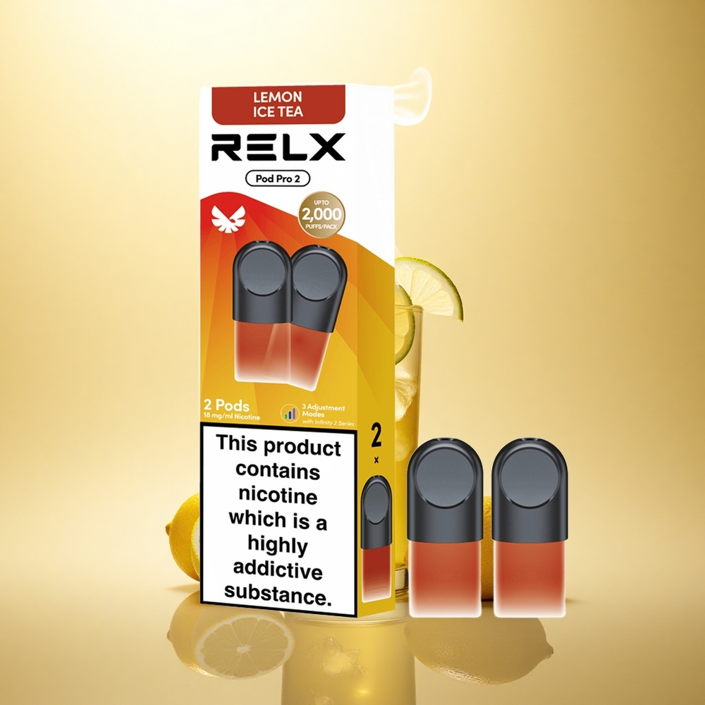 Relx Pod Pro 2 Vape Device Θέλη-Λεμόνι Παγωμένο Τσάι 18mg/ml 1.9ml Eco-Smooth-Boost
