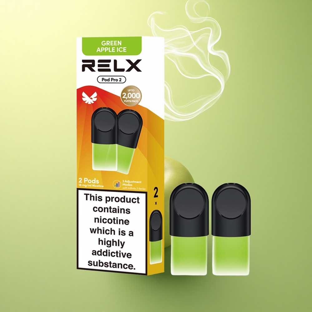 Relx Pod Pro 2 Vape Device Χρυσό Μήλο Πάγος 1.9ml/3 Τρόποι