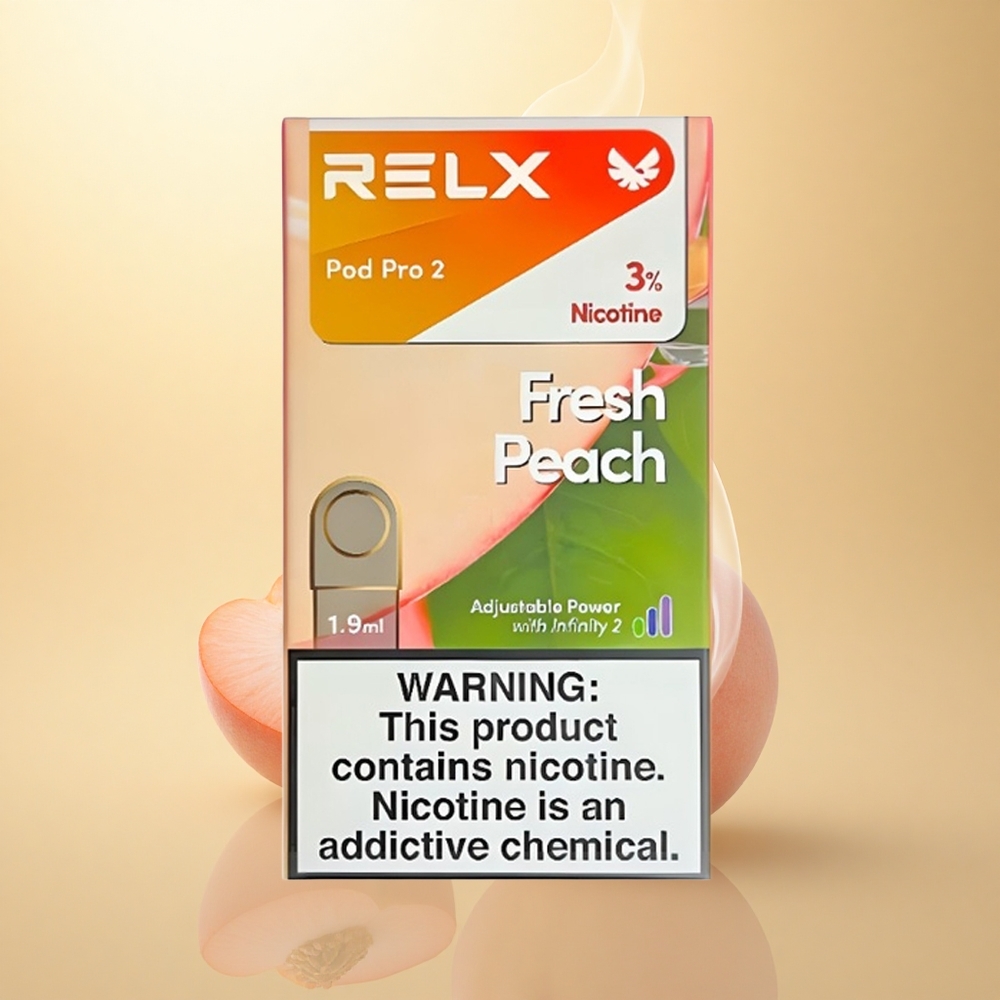 Relx Pod Pro 2 Vape Device Φρέσκο Ροδάκινο 30mg/ml με 1.9ml και 3 Ρυθμίσεις Τάσης