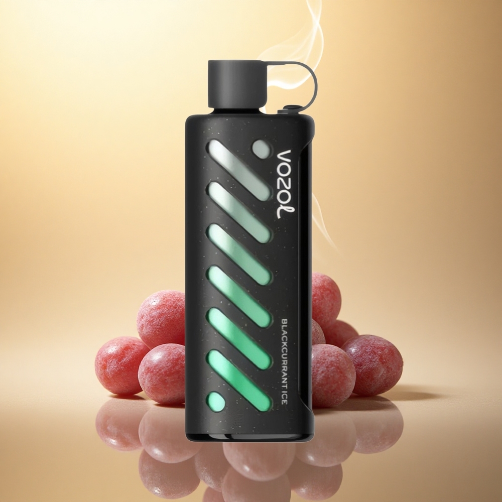 VOZOL Gear Shisha 25000 Puffs Μαύρο Σμέουρο Πάγος με Διπλή Δικτυωτή Τεχνολογία και 5mg/ml Νικοτίνη