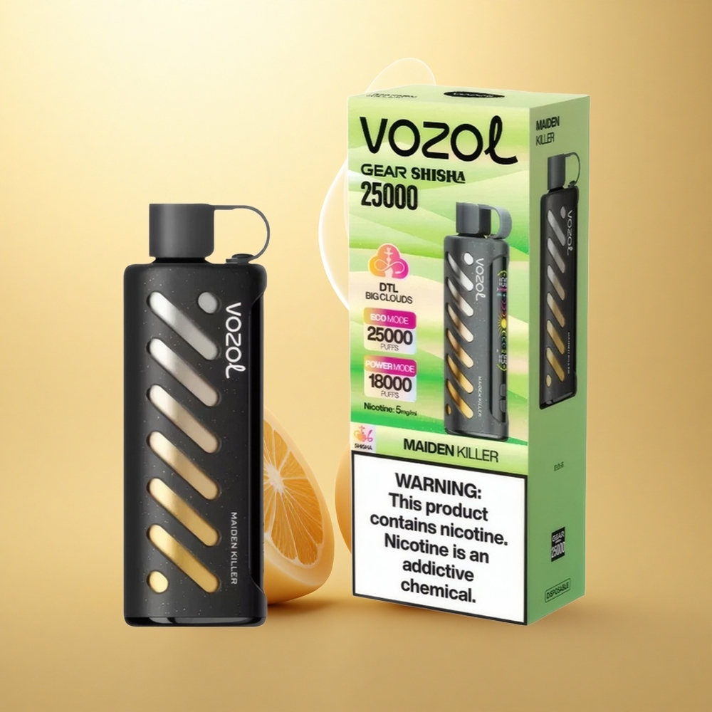 VOZOL Gear Shisha 25000 Puffs Θνητοκτόνος Μέσο Διπλό Πλέγμα Τεχνολογία S.i.L.C