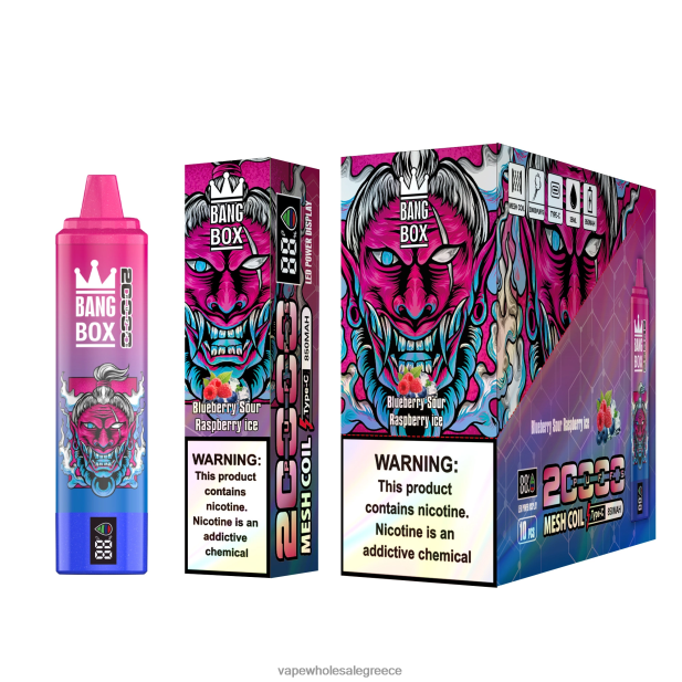 Bang Box 20000 βατόμουρο ξινό πάγο βατόμουρο 4848R055 - Vape Wholesale Greece