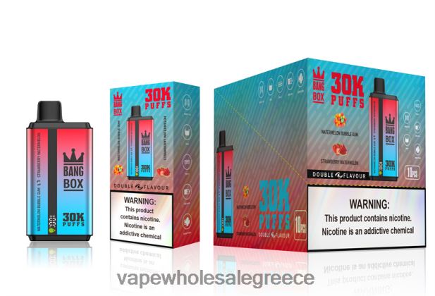 Bang Box 30000 ρουφηξιές διπλές γεύσεις τσιχλόφουσκα καρπούζι & καρπούζι φράουλα 4848R068 - Vape Wholesale Greece