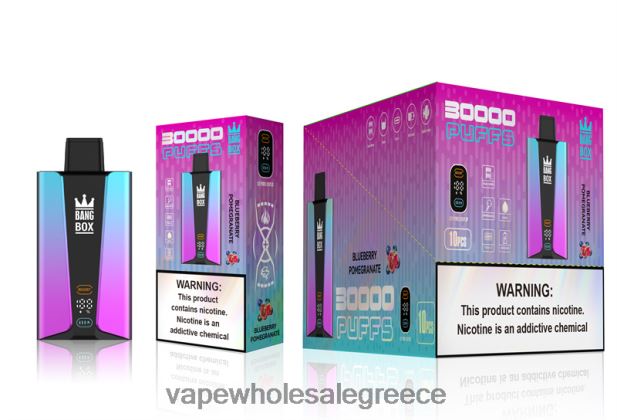 Bang Box Έξυπνη οθόνη 30000 ρουφηξιών μύρτιλο pomgerante 4848R080 - Ηλεκτρονικο Τσιγαρο Μιασ Χρησησ Περιπτερα