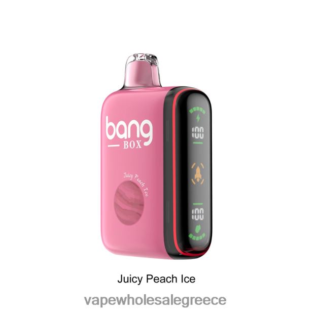 Bang Box Έξυπνη οθόνη ισχύος 9000-18000 ρουφηξιών ζουμερός πάγος ροδάκινου 4848R029 - Vape Ελλαδα