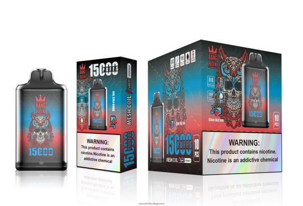 Bang Box s1-15000 ρουφηξιές μπλε πάγος razz 4848R0108 - Vape Wholesale Greece