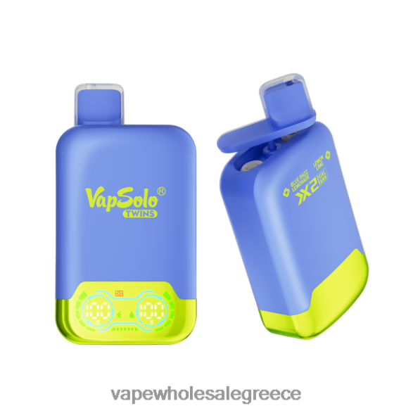 Vapsolo TWINS ατμός μιας χρήσης blue razz lemonade & lemon lime 428H6120 - Vape Wholesale Greece
